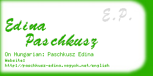 edina paschkusz business card